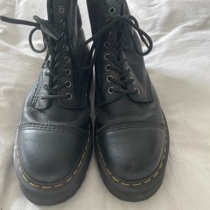 Dr. Martens Sinclair Milled Nappa Leather Platform Boots (Removable Zipper)